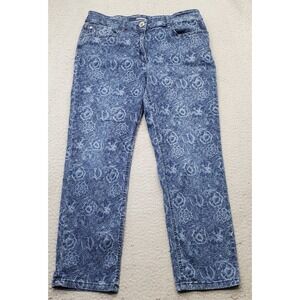 Zerres Slim Jeans Womens EU 40 US 10 Multi Floral Comfort Waistband Straight Leg